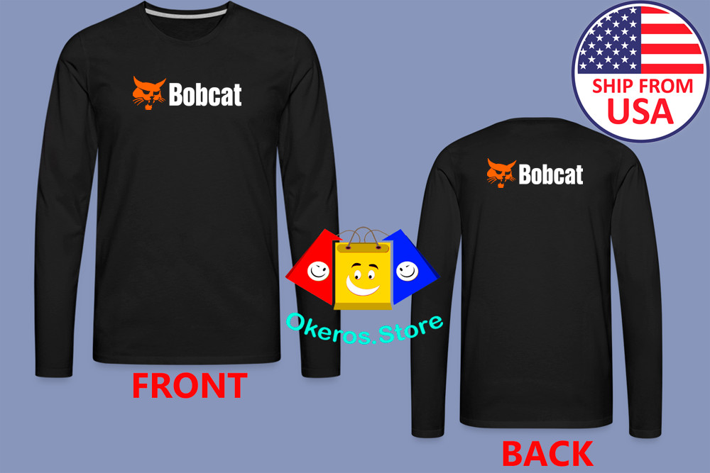 Bobcat Tractor Bob Cat Men’s Black Size S to 3XL
