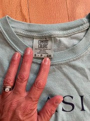 Comfort Colors Seaside Florida Long Sleeve Shirt Teal Blue Small
