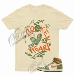 BROKEN T Shirt for 1 High Celadon Sky J Light Olive Bright Mandarin Coconut Milk