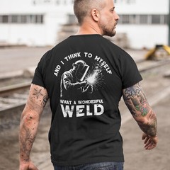 Funny Welder T Shirt Gift for Dad Stepfather Grandad Partner Him