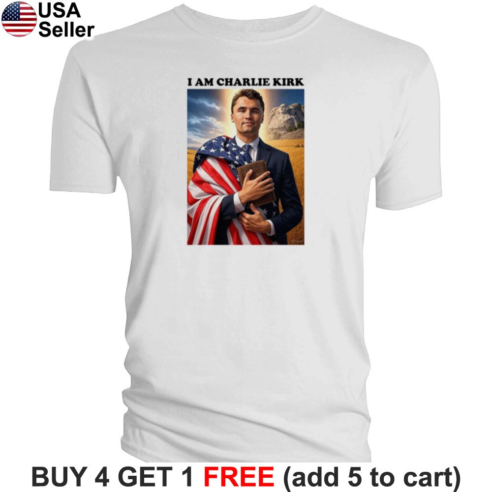 I am Charlie Kirk T-Shirt Jesus Christian Patriotic USA Tribute Political BCC10