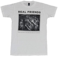 Real Friends Mens Concert Crowd Maybe This Place is the Same White Shirt New XS