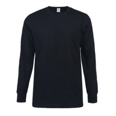 Cotton T- Shirt Crew Neck Long Sleeves Men’s Shirts Ribbed Cuff and Neck Solid