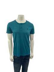 American Eagle Men’s Size M Short Sleeve Button Neck Classic Fit Heritage T