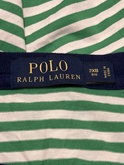 Polo Ralph Lauren T-Shirt Men’s 2XB Striped Short Sleeve Green White Pony NWT