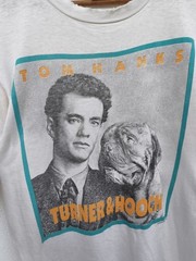 Vintage 80s Distressed Vintage Movies Turner & Hooch Tom Hanks
