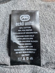 Ecko Unltd Men’s Crewneck White/Gray Marled Logo T-Shirt Size S, M, L, XL