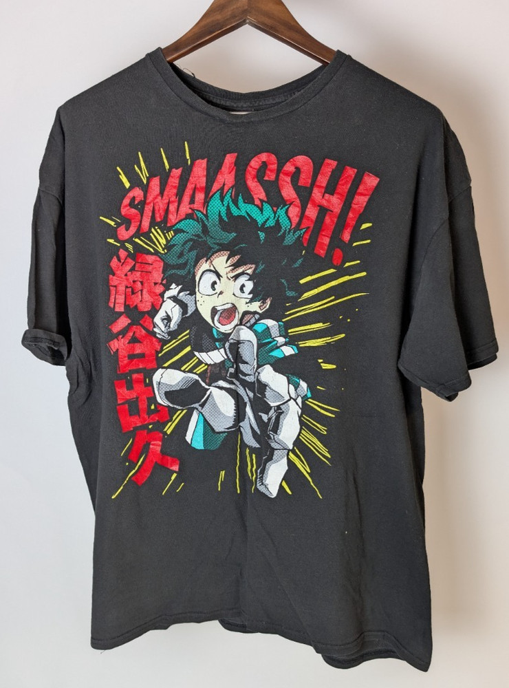 Funimation Smash T Shirt 2XL Black Anime Graphic My Hero Academia