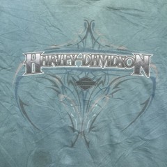 Harley-Davidson Shirt XL Green Dudley Perkins San Francisco Made in USA *SPOTS