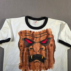Vintage Monstrosi-Tees Shirt Mens Large Hand Painted Moster Timothy Brough 90s