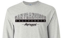 San Francisco California State T-Shirt Long Sleeve Graphic Tees Unisex Apparel