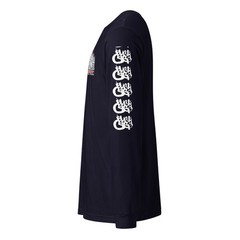 BlackCargo Unisex Long Sleeve Tee Sustainable Streetwear Navy XS S M L XL 2XL