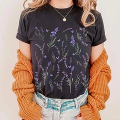 Lavender Plant Butterfly Comfort Tee