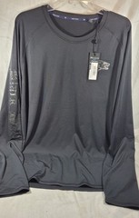 Greyson Men’s Black Wolf Falcon Long Sleeve Performance Tee – Black – Large