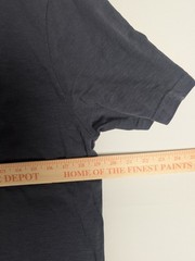 Faherty Henley Shirt Mens Size Large Sunwashed Short Sleeve Organic Cotton Blue