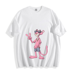 Pink Panther Peace Sign Unisex T-Shirt – Cool Retro Cartoon Tee