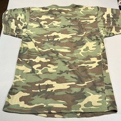 Vtg Woodland Camouflage Shirt Medium Green 80s USA Made Single Stitch Gorpcore