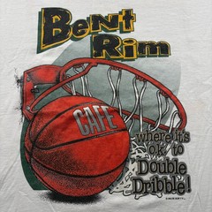 Vintage 1995 Joe Blow T-Shirt Mens 2XL White Cotton Bent Rim Cafe Basketball