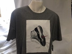 Air Jordan 11 Retro Concord T Shirt Gray 914459-091 Size(L,3XL,)