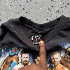 2000s WWE crazy rare wrestling superstars graphic tee size small