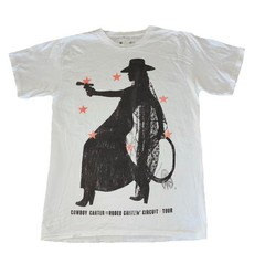 Beyonce Most Wanted Tee M White Cowboy Carter Tour 2025 Merch NEW *spots