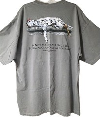 Vintage Y2K Pirate Sea Dog T Shirt Mens 3XL Gray Cotton Dalmatian Graphic Tee