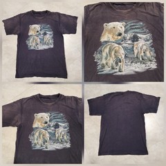 VTG Y2K Polar Bear Fairbanks Alaska Mens L Large? Distressed Faded T Shirt