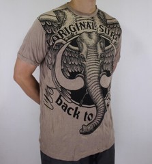 SURE Elephant Men T-Shirt Ganesha Ganesh Hindu Yoga Bohemian Vintage Casual SU07