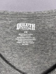 Duluth Shirt Mens 2XL Gray V Neck Short Sleeve Classic Work Wear Knit EUC