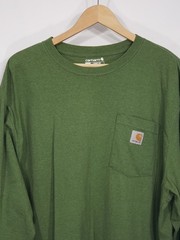 Carhartt Green Long Sleeve T-Shirt Men’s 2XL Loose Fit