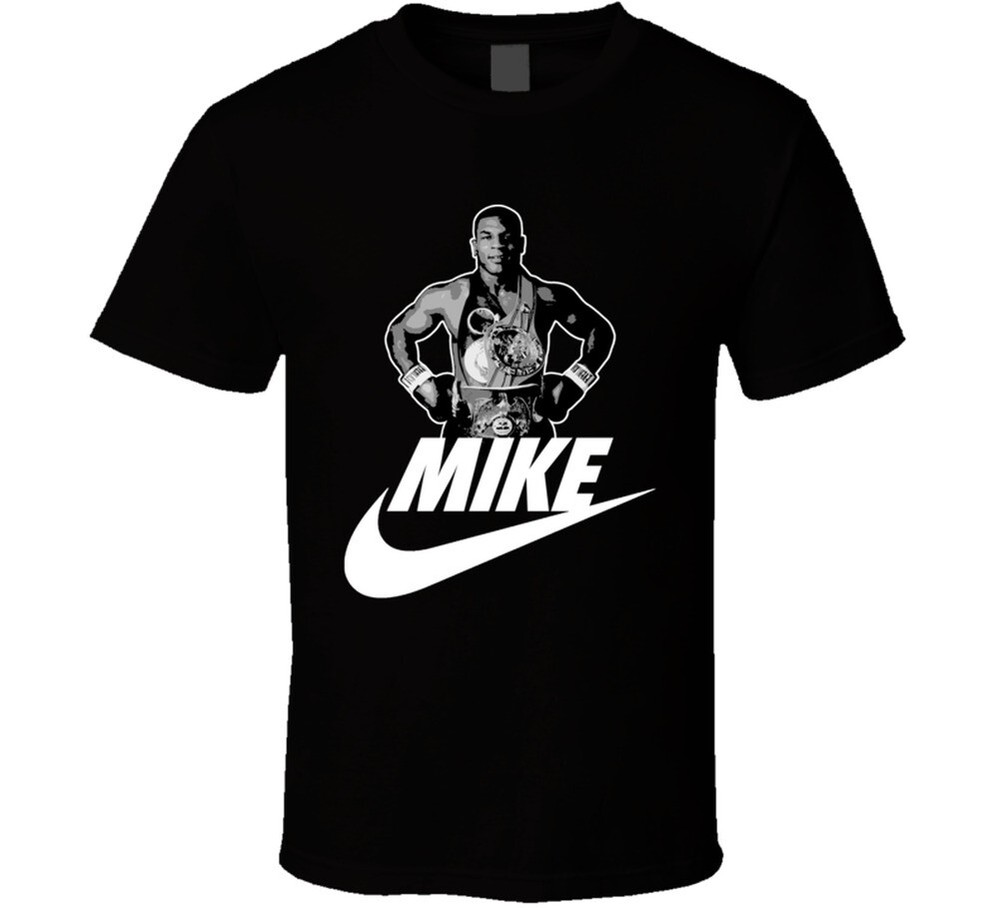 Mike Tyson Boxing Swoosh Logo Parody Boxer Fan T Shirt
