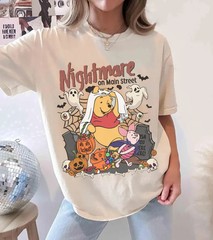 Disney Pooh Nightmare On Main Street Halloween T-shirt Unisex1