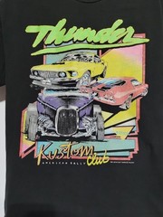 Vintage 1984 John Galt Thunder Racing Men’s XL T Shirt Black Hot Rod Car