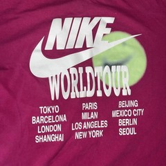 Nike Shirt Mens XL Pink World Tour Graphic Cities Move Your Body Swoosh Tee