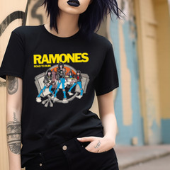 Ramones Road to Ruin Black Unisex Punk Rock Band T-Shirt 80’s 90’s Punk Tees