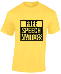 FREE SPEECH MATTERS MENS T SHIRT UK UNITED KINGDOM GOVERNMENT POLITICS TOP