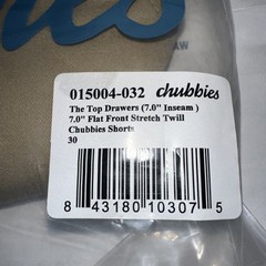 NWT Chubbies The Top Drawer Men’s 30 7” Inseam Flat Front Khaki Shorts $64.50