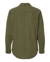 Burnside Men’s Solid Flannel Blend Shirt pockets Long Sleeve 8200 Army Large