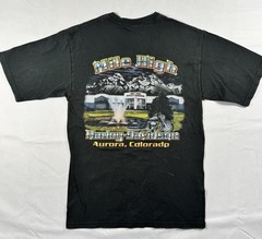 Vintage 2002 Harley Davidson Mile High Aurora Colorado T Shirt S Flames USA