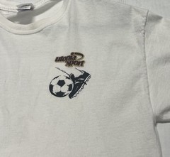 Utopia Sports Funny Y2K Soccer T Shirt Size Large White