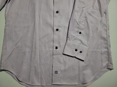 David Donahue Button Shirt Mens Large Trim Fit Light Purple Collared Formal