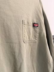 Wrangler Workwear Shirt Mens XL Green Pocket Tee Long Sleeve Heavyweight