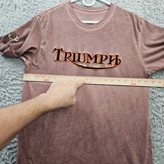 Triumph Motorcycles T Shirt Men Medium Embroidered Double Sided