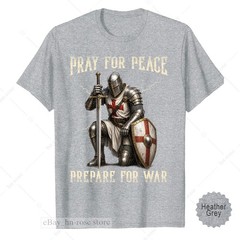 Christian Knight Shirt Prayer Warrior Crusader Tee Armor Of God Religious Gifts