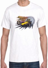Adult DryBlend® T-Shirt – (YELLOW DRAGSTER LEGENDS – HOT ROD)