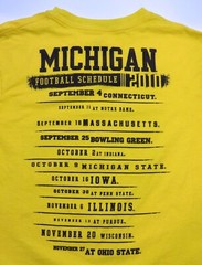 Michigan Wolverines NCAA Adidas Adult Size Large 2010 Graphic Long Sleeve Shirt