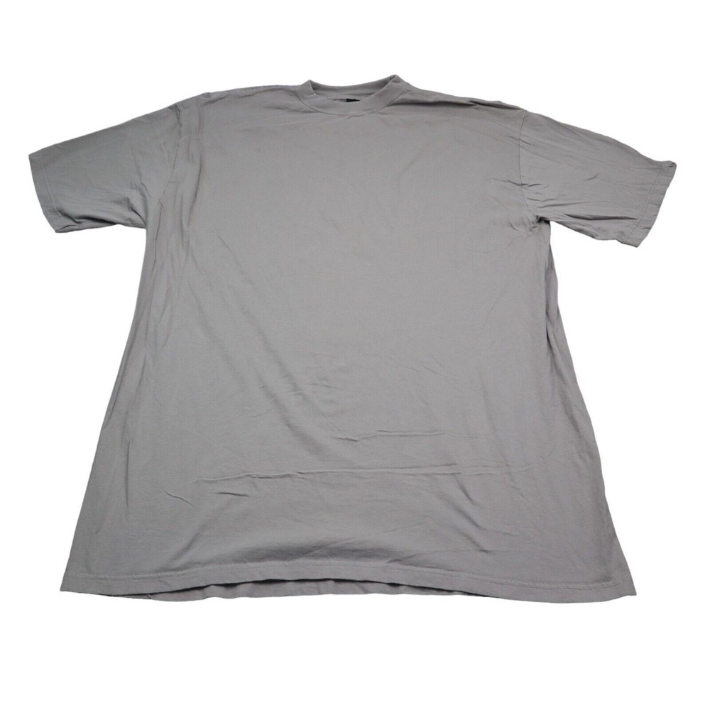 Sada Shirt Mens 4XL Gray Crew Neck Tee Short-sleeve undershirt Casual