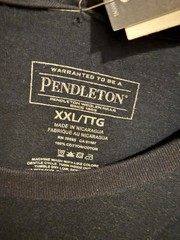 Pendleton men’s Tee Navy And Gold Signature Logo XXL