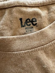 Lee “CLASSIC LOGO” t-shirt Soft Brown Navy BRAND jeans, Medium Men’s