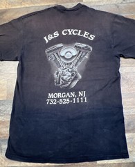 Motorcycle Biker Leader Of The Pack Wolf Graphic Shirt Size Large Delta NJ Faded